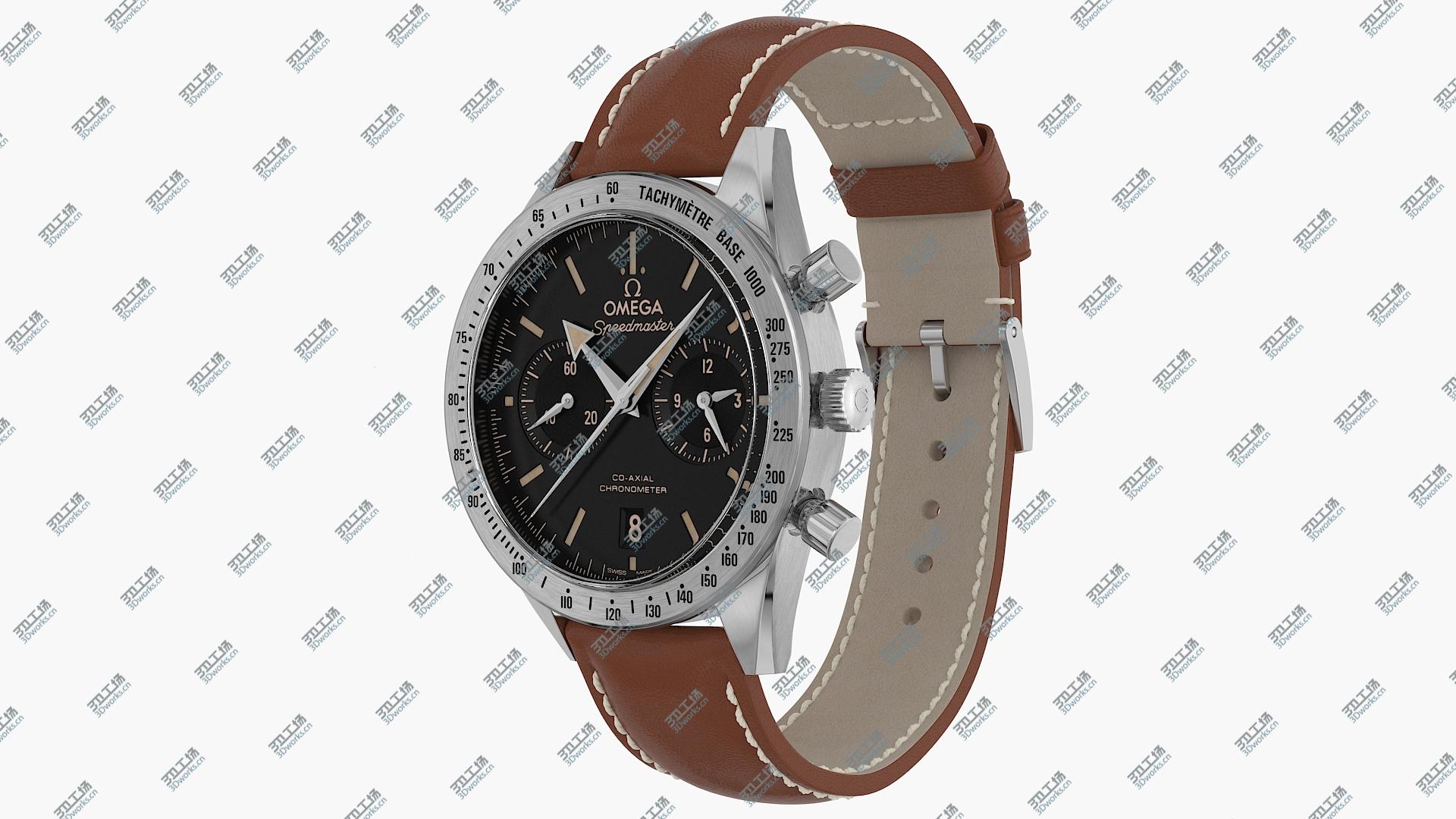 images/goods_img/20210319/Omega Speedmaster 57 Closed Leather Bracelet Collection 3D model/2.jpg